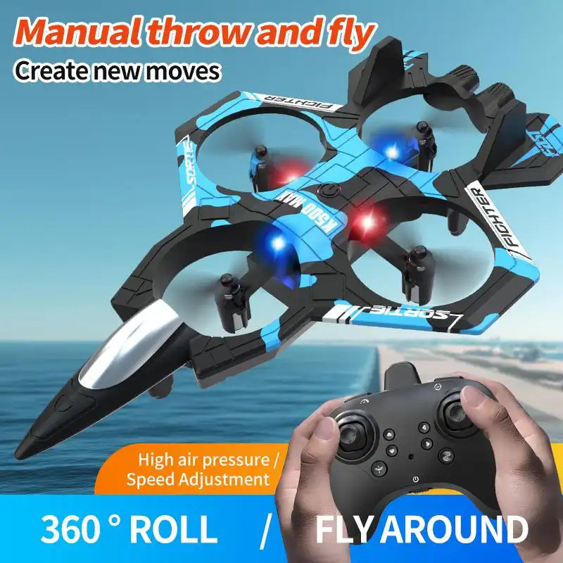 New 2025 K500Max Remote Control Aircraft Drone Fighter RC Airplane ABS 2.4G Remote Control Drone Fighter Stunt Hobby Pla