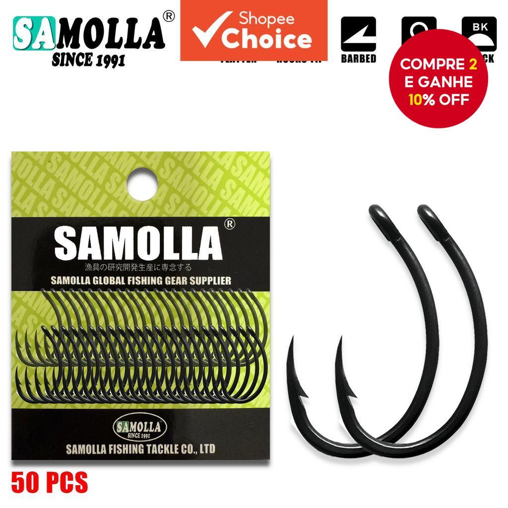 Ganchos De Pesca De Carpa , 50 Peças , Revestimento PTFE , Farpados De Alto Carbono , Curvados , Lacuna Larga , Farpado em Oferta na Shopee
