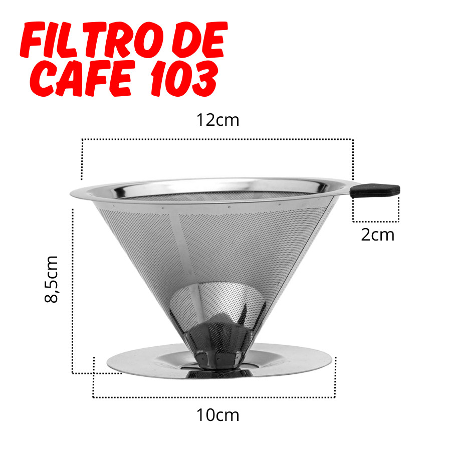 Coador Funil De Filtro De Café 103 Inoxidável 304 Não Enferruja Multifuncional Isolamento Térmico em Oferta na Shopee