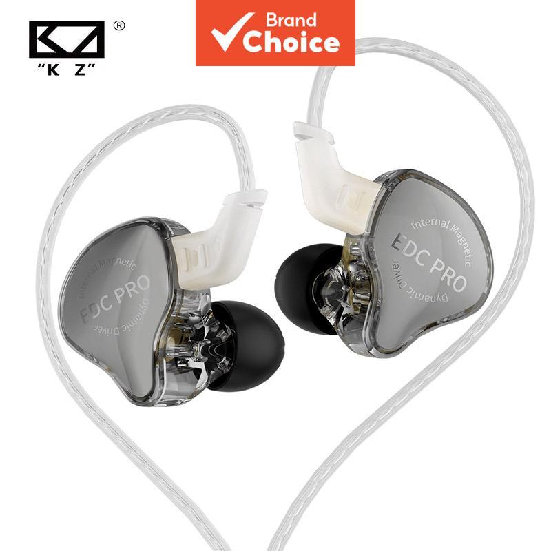 KZ EDC PRO HIFI melhor fone de ouvido in-ear com fio, drivers dinâmicos grandes, monitor de fone de ouvido com cabo de