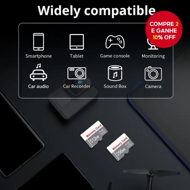 Cartão de memória Micro SD 128MB/256MB/512MB - Cartão flash TF adequado para câmeras, áudio automotivo e vigilância em Oferta na Shopee