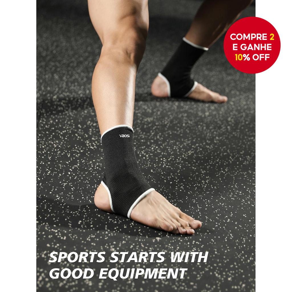 Novo Par de Suporte para Tornozelo Esportivo em Malha com Alta Compressão para Basquete, Levantamento de Peso e em Oferta na Shopee