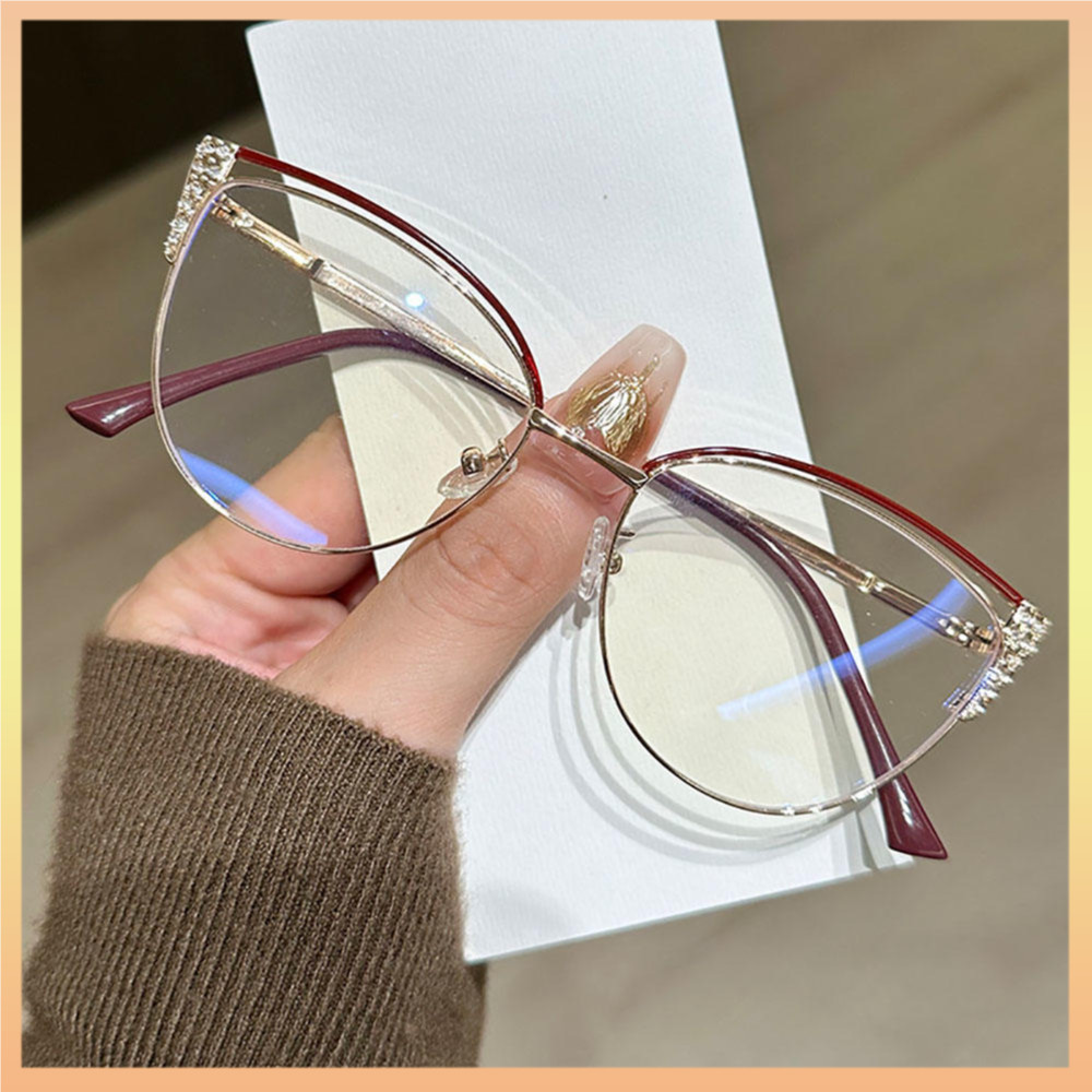 Óculos Ópticos Versáteis Para Computador , Armação Clássica De Metal , Confortável , Moderna , Anti-Luz Azul , Pesca , M em Oferta na Shopee