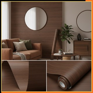 Painel De Papel Com Textura De Madeira Escuro De 5 Metros X 45cm Fácil De Descascar E Colar Pode Ser Em Armários em Oferta na Shopee