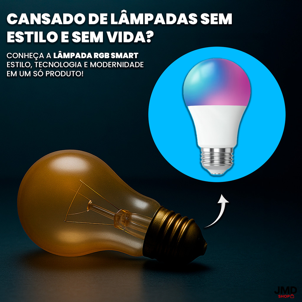 Lampada Inteligente Rgb Wifi Smart Google Alexa Colorida 9w Home Alexa