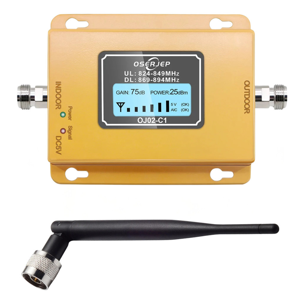 Repetidor Amplificador Modem 700 850 900 1800 2100mhz 70db Sinal Rural Moden Gold Amplificador