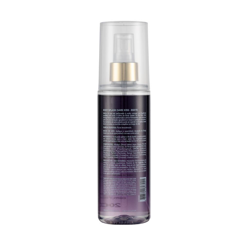 Detalhes do Body Splash Kiss New York Dark Kiss 200ml