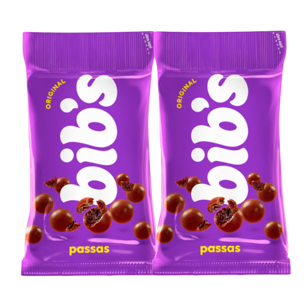 Kit 2 Confeito de Passas Bib’s 40g