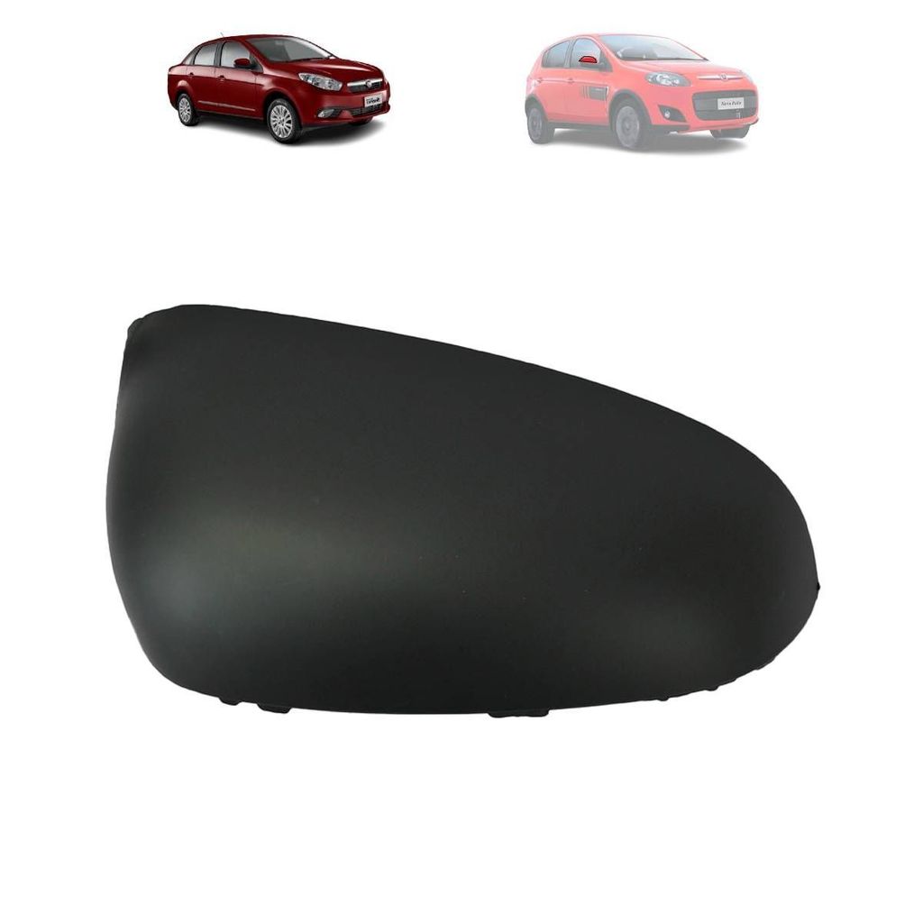 CAPA RETROVISOR FIAT PALIO 2012 A 2025 GRAND SIENA (PRETA) LADO DIREITO