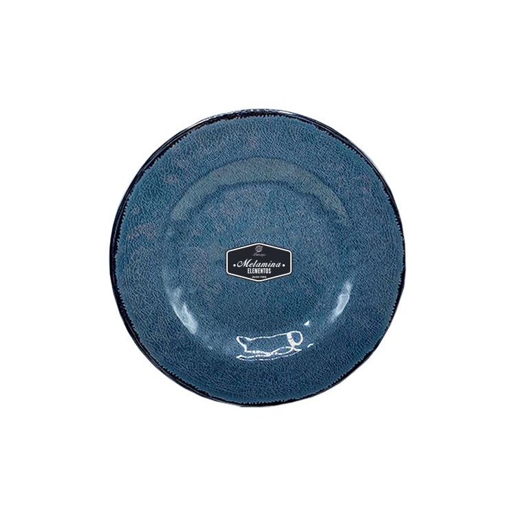Prato Raso Melamina 27,8cm Chumbo Bellagio