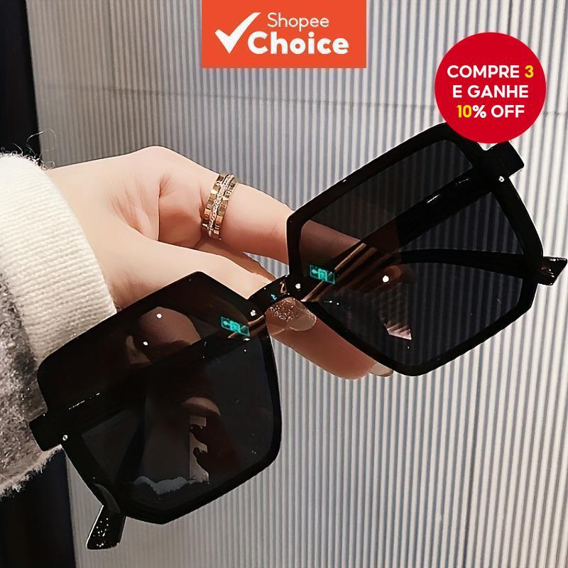 Óculos De Sol Geométricos Femininos – Armação Irregular Retrô Leve Anti-UV Para Rua E Direção