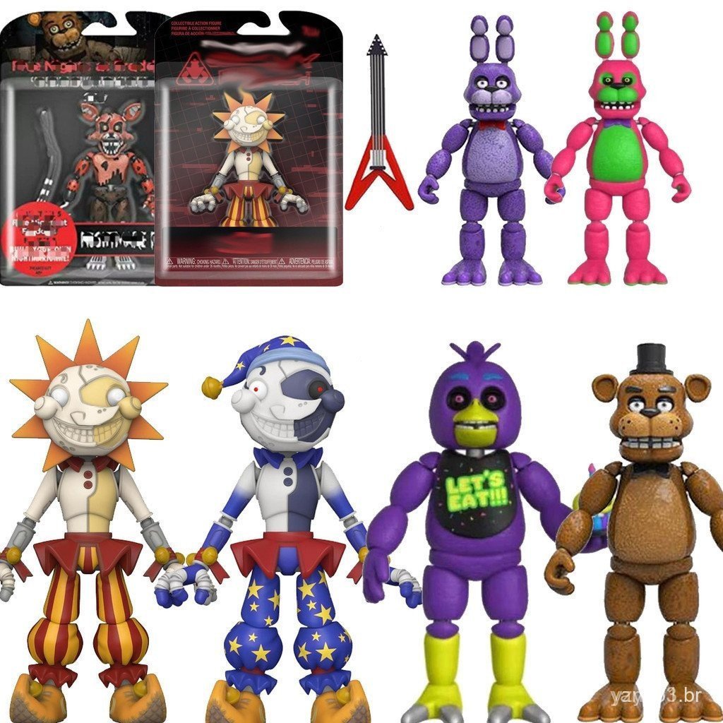 Funko Pop Five Nights At Freddy's Sun Moon Fnaf Figura de Acessório Foxy Bonnie Boneco Modelo Brinco