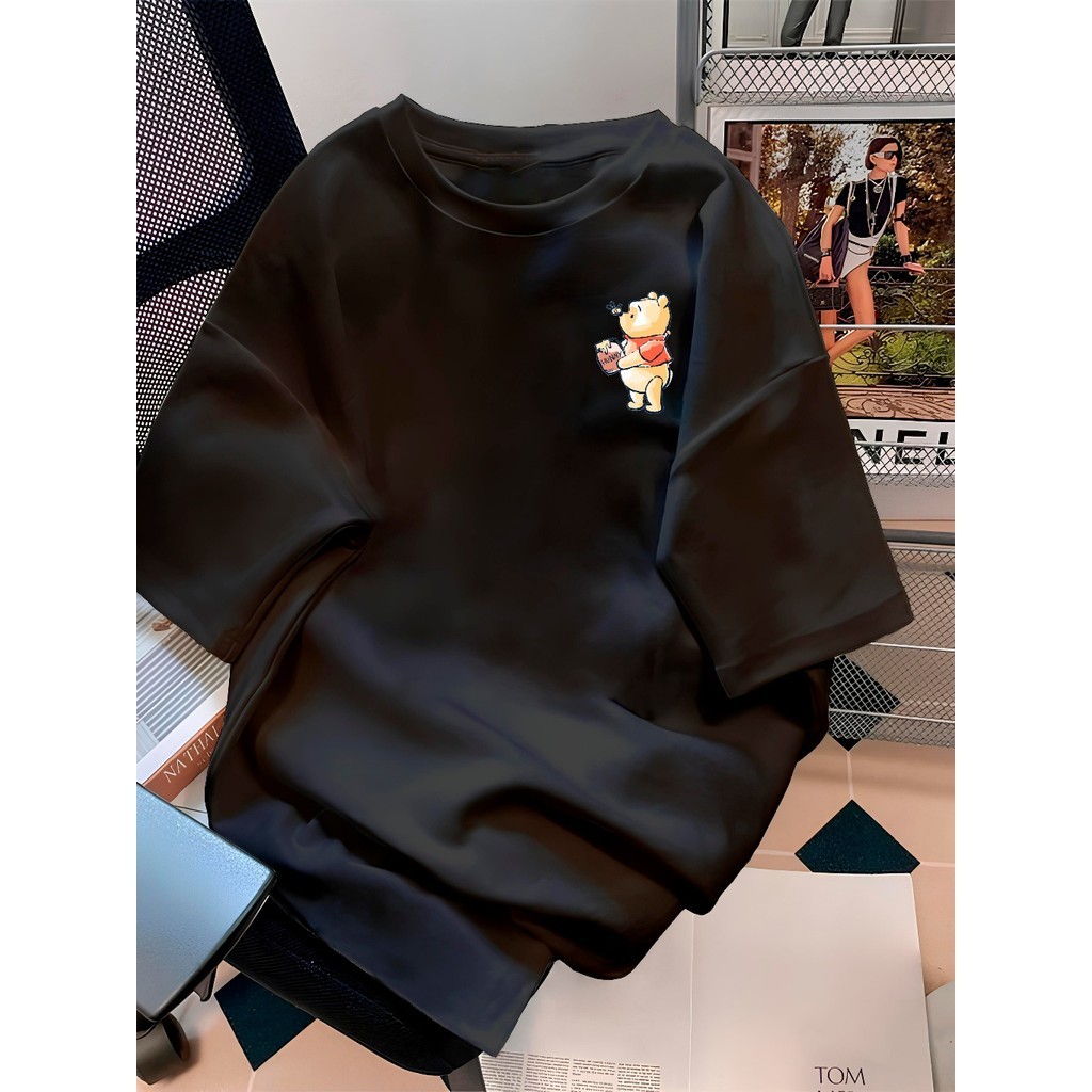 Camiseta unissex estampa Urso Pooh T-shirt Tecido Premium, blusa com conforto e estilo