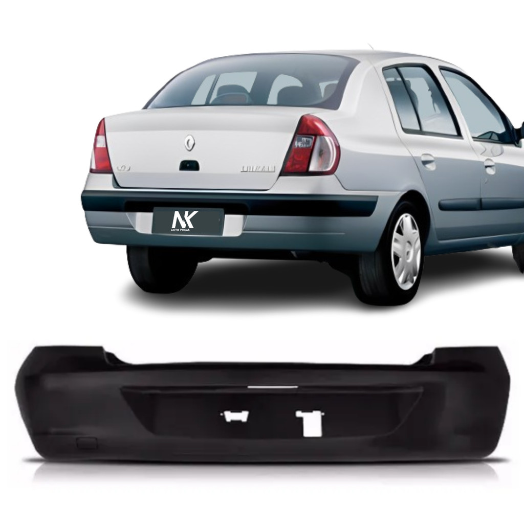 Parachoque Traseiro Clio 2006 2007 2008 2009 Á 2011 Sedan
