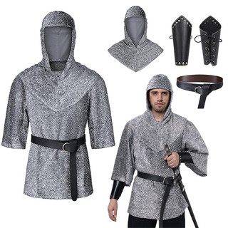 Cavaleiro Medieval Templário Cosplay Traje Camisa Renascentista Roupas Terno Filme Vintage Retro Role Play Festa