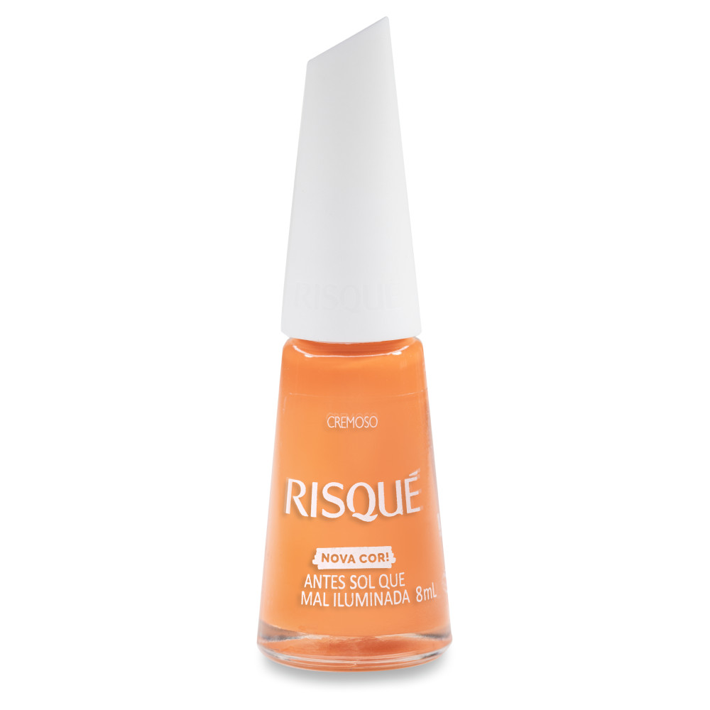 Esmalte Risqué Laranja Cremoso Antes Sol que Mal Iluminada 8ml em Oferta na Shopee
