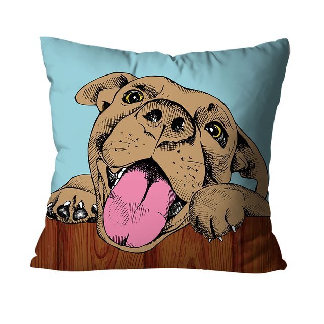 Capa Para Almofada Mdecore Pets 45x45cm  - Pit Bull A
