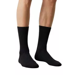 Meia Social Masculina Selene Classica Cano Alto Algodão Preta Marrom Azul Terno Trabalho Canelada
