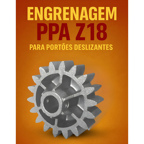 Engrenagem Alumínio Externa Z18 Para Portão Motor Eletrônico Dz Rio Ppa