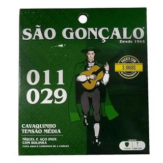 Kit 3 Encordoamentos Cavaco São Gonçalo Níquel - Cavaquinho
