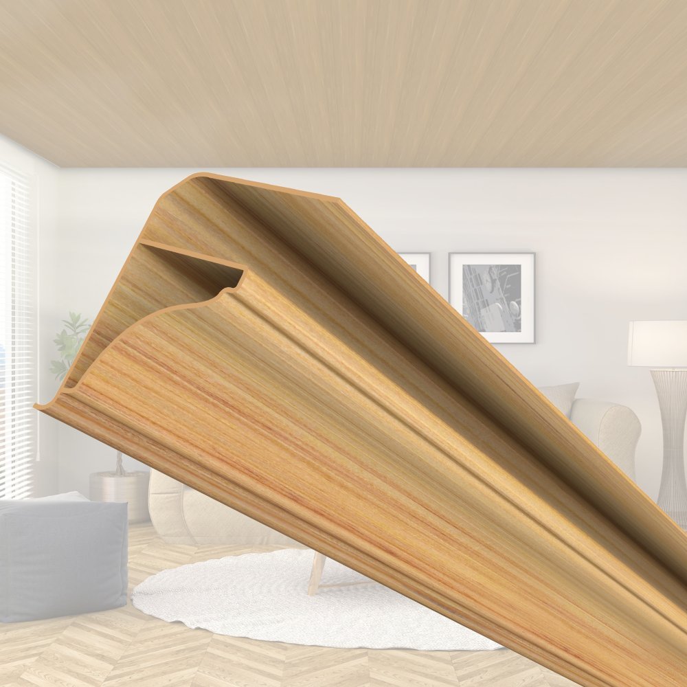 Moldura de PVC 8MMX38MMX3M Branco/Cerejeira Permatti Cerejeira