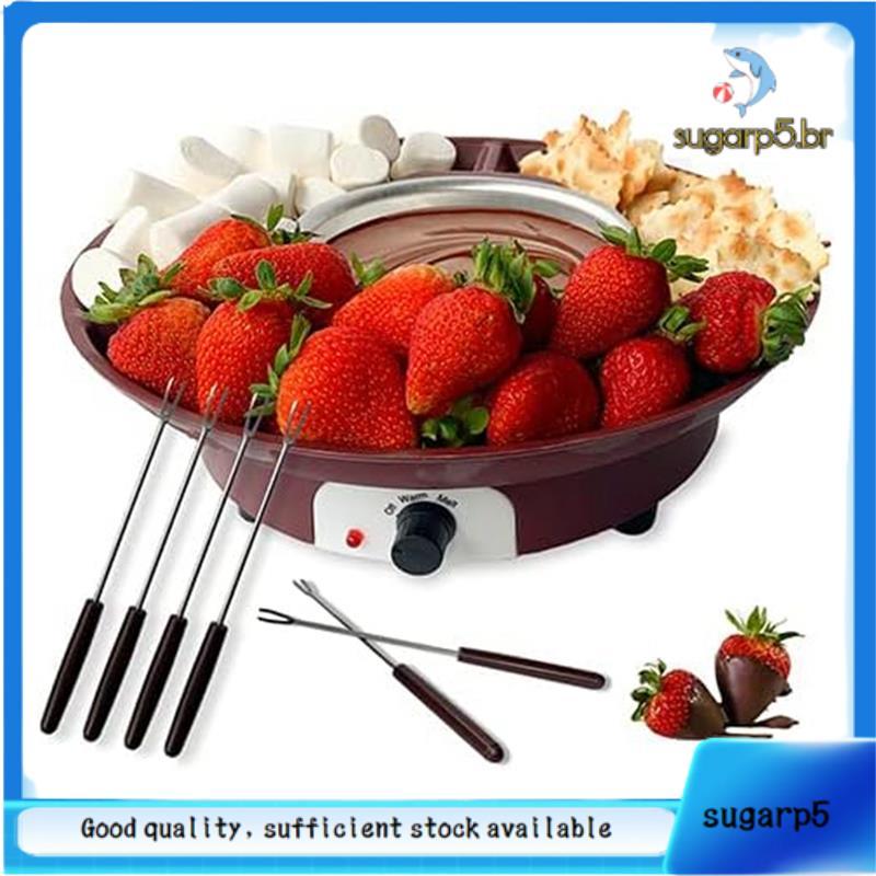 Conjunto De Pote De Fondue , Fabricante Elétrico De Chocolate Com 4 Garfos , Kit De Máquina Queijo , Controle De Tempera