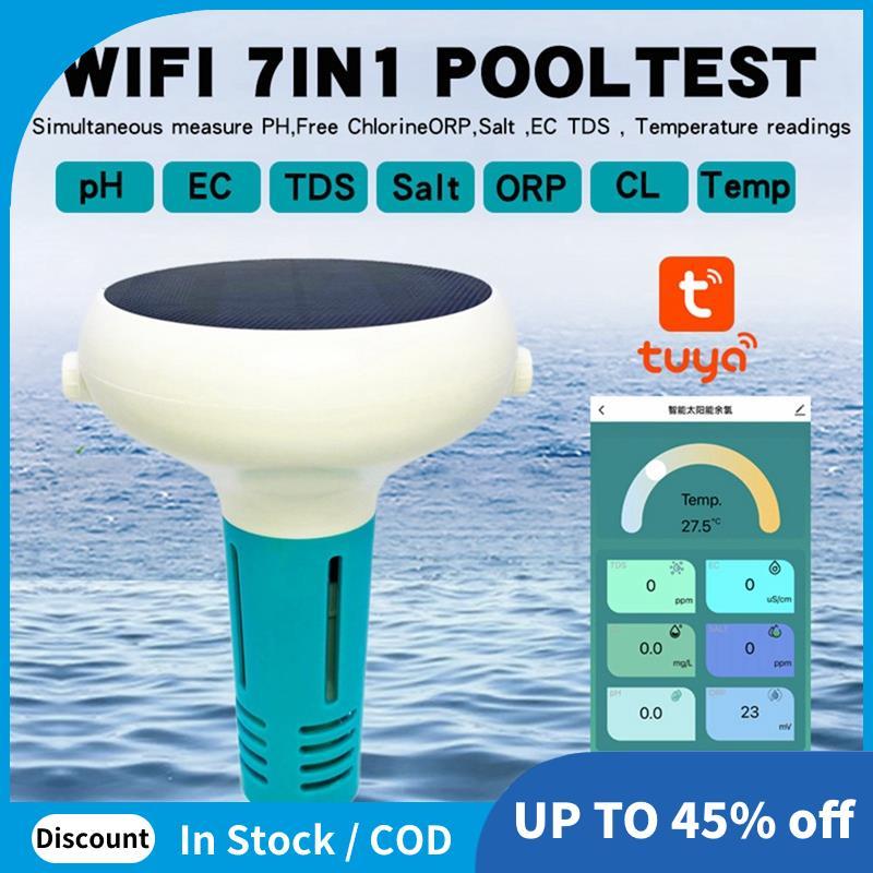 Qualidade Da Água Sete-Em-Um Testador Inteligente Medidor De Cloro Piscina PH/ORP EC/TDS Temperatura