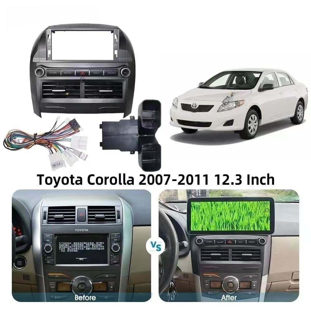 Adequado para 2007-2013Toyota COROLLA/TOYOTA COROLLA Android Variedade de navegação Moldura de painel modificada de alta
