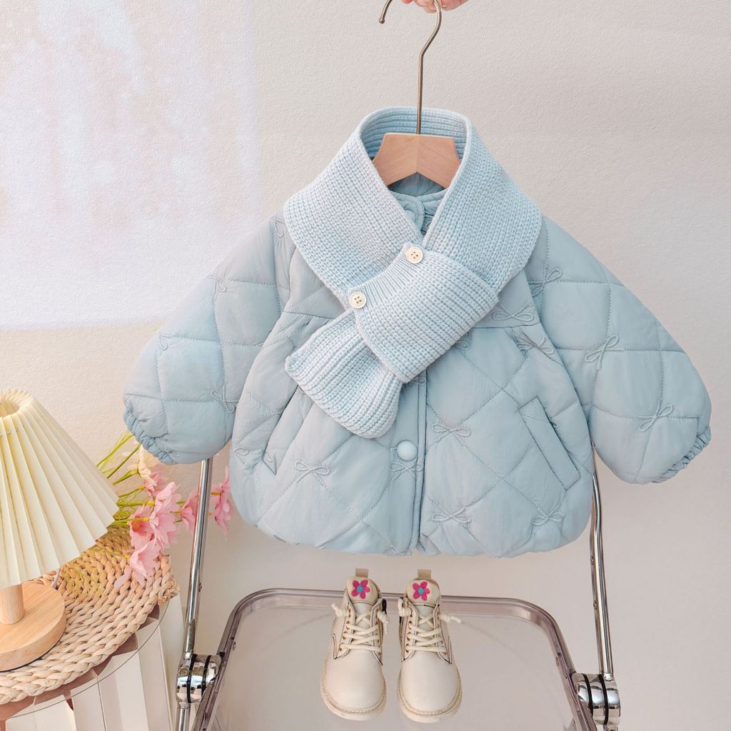 Bebê menina roupas de inverno 1-2 anos de idade roupas de bebê acolchoado pelúcia grosso algodão roupas outono inverno c