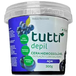 Cera Depilatória Hidrossolúvel vegano 300g Tutti Depil