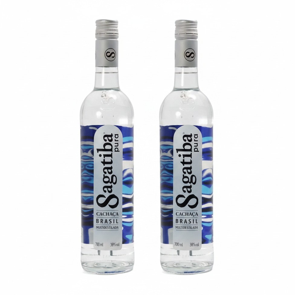 CACHACA SAGATIBA PRATA 700ML KIT 2 UNIDADES