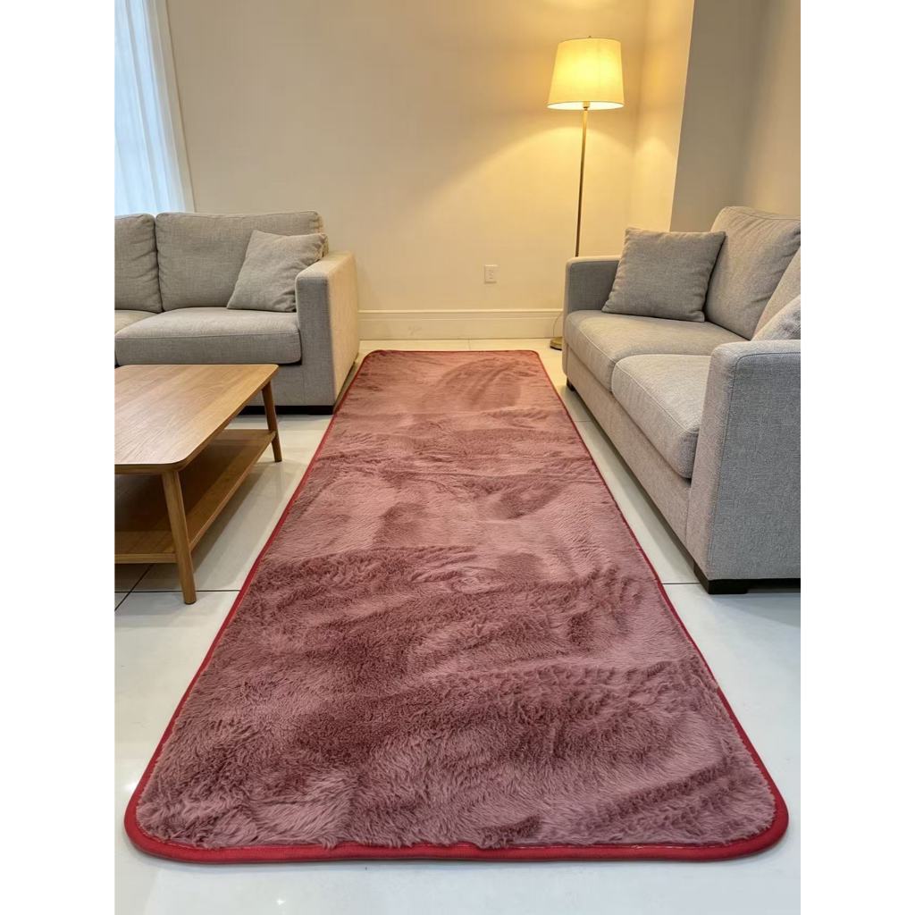 Tapete Passadeira Pelo de Coelho (Sintetico) 60x2,00m Antiderrapante SUPER CONFORTAVEL