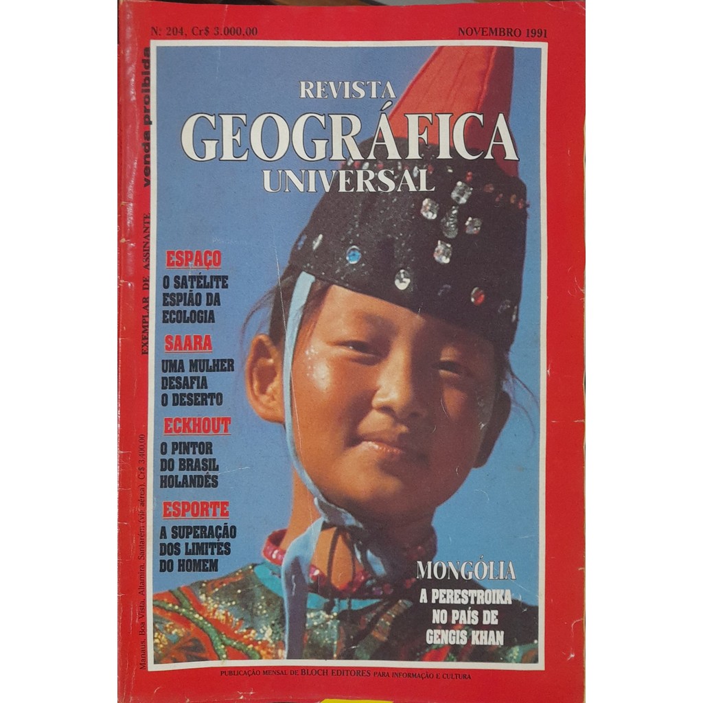 Revista Geográfica Universal nº 204 Novembro 1991 de Bloch 8000693