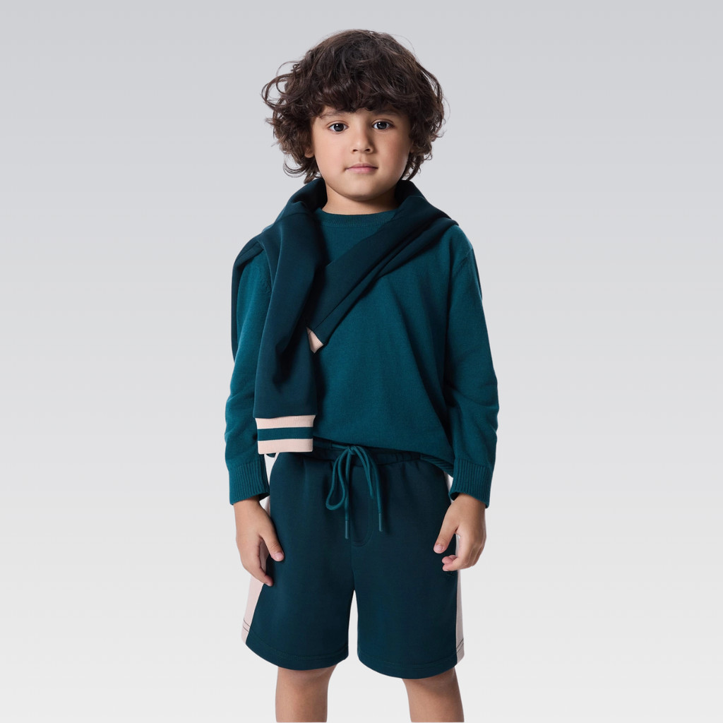 Bermuda Menino Soft Touch Listrada Comfort Hering 1990 CL