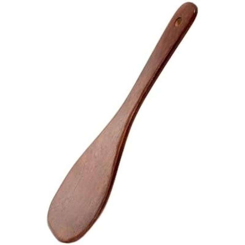 8.86 Polegada Espátula De Madeira Pequena Plana Turner Alça Longa Utensílio De Cozinha Artesanal Para Mexer Fritar Panel