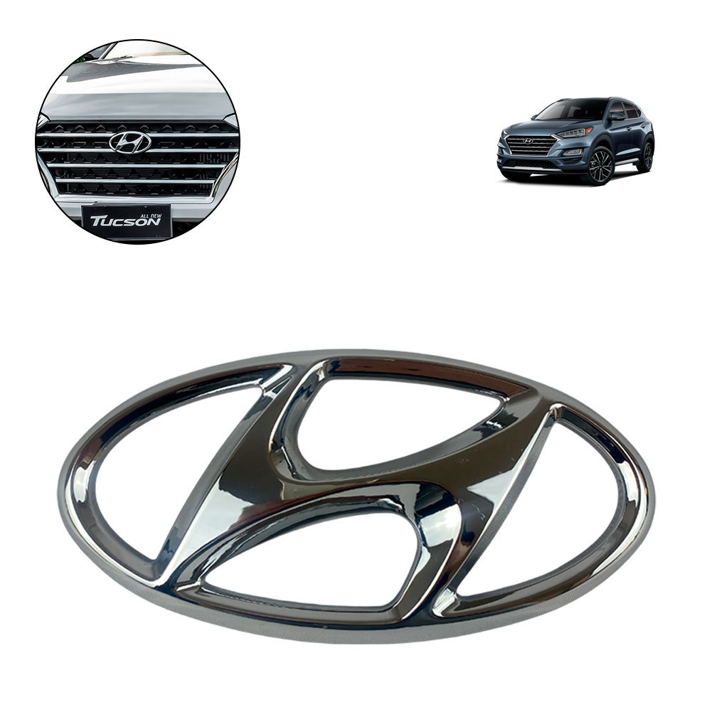 Emblema Grade Frontal Cromado New Tucson 2018 2019 Até 2024