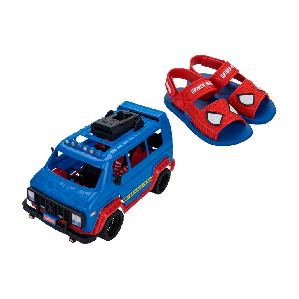 Sandália Casual Spider-Man + Brinde Furgão Menino Grendene Kids