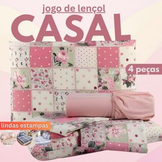 Jogo de Lençol Casal Padrão Microfibra Estampado 4 Peças - Estampas Sortidas em Oferta na Shopee