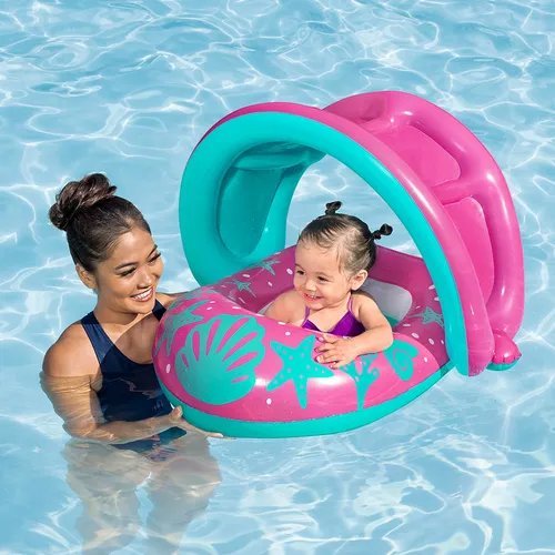 Boia Bote Infantil Piscina Rosa Seguro Divertido Resistente Lazer