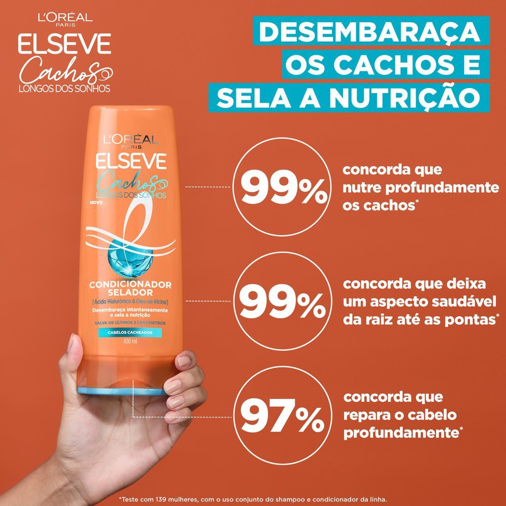 Detalhes do Condicionador Selador L'Oréal Paris Elseve Cachos Longos dos Sonhos 400ml