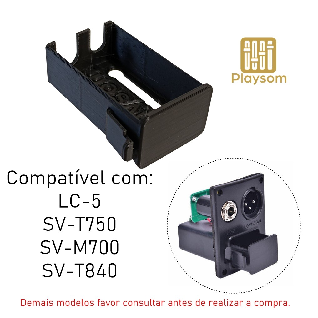 Suporte Caixa Para Bateria 9v Eq Captador LC-5 SV-T750 SV-M700 Preamp Violão