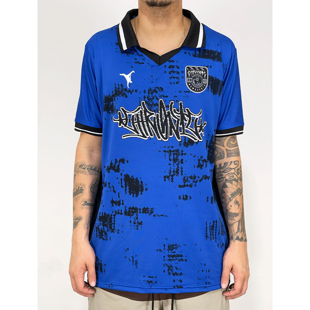 Camiseta Chronic de Time Tag Empire Tigre x Dragão - Azul