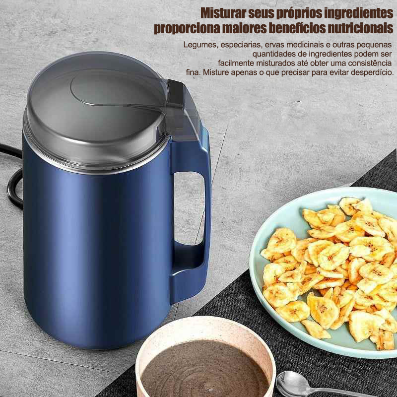 Imagem Moedor Elétrico 600ml 28000RPM Portátil para Café Grãos Milho Especiarias Moagem Fina e Potente Uso Diário