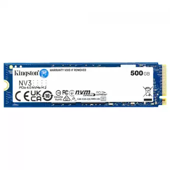 SSD Kingston NV3, 500GB, M.2 NVMe, 2280, PCIe 4.0, Leitura 5000MBs e Gravação 3000MBs, SNV3S/500G