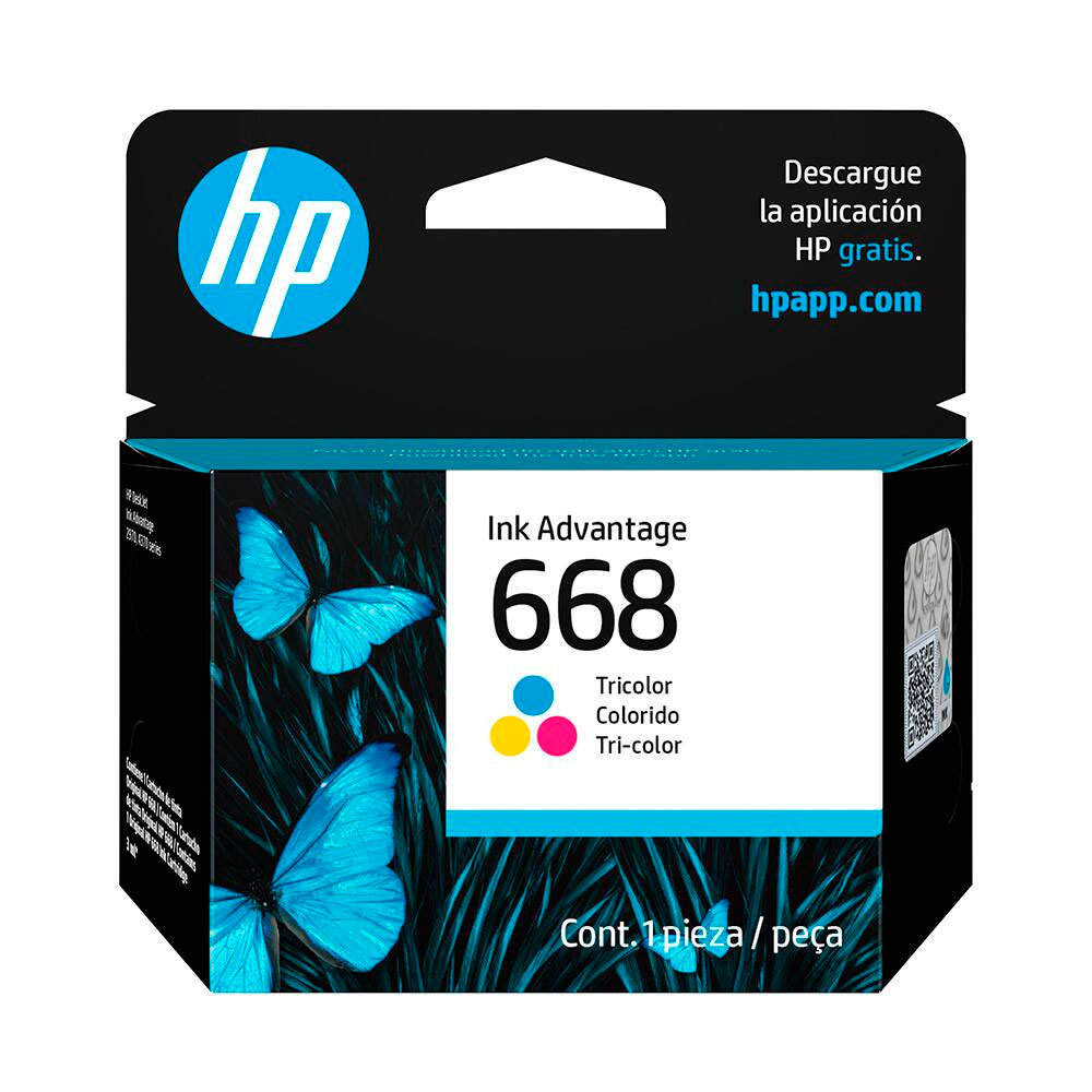 Cartucho HP 668 Original 7FP36VL Cores p/Deskjet 2975