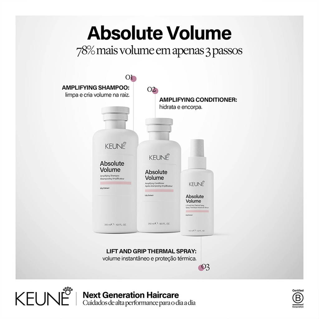 Keune Absolute Volume - Spray Leave-in 150ml — imagem 2 de 2