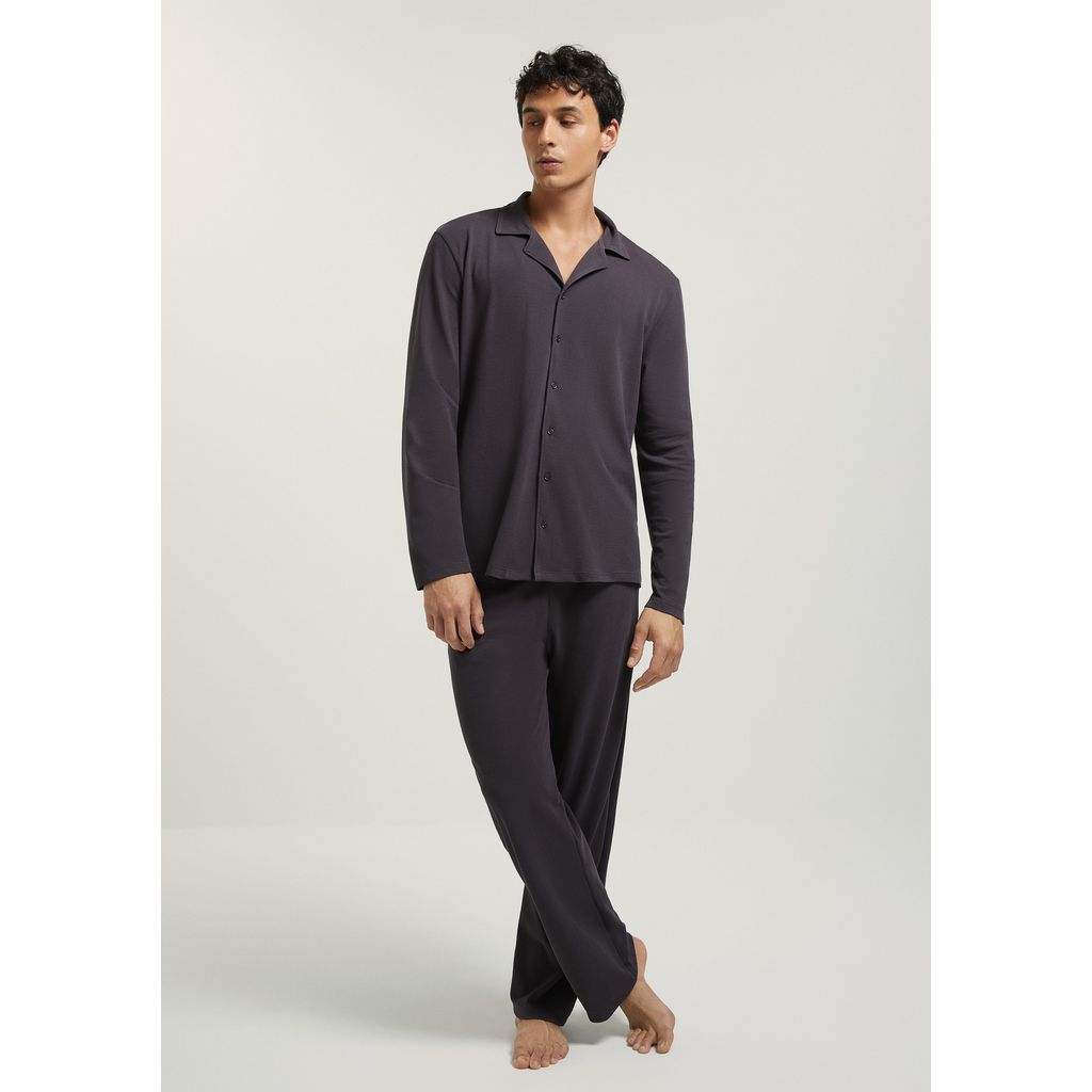 Pijama Longo Masculino Americano Em Malha Piquet