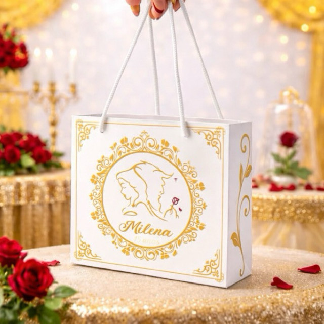 Sacolinha Personalizada 15 anos | A Bela e a Fera | Sacolinha de Aniversario | 15 anos | Debutante