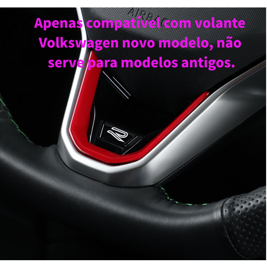 Volkswagen Novo Moldura Volante Encaixe Estilo R | Não serve para modelos antigos