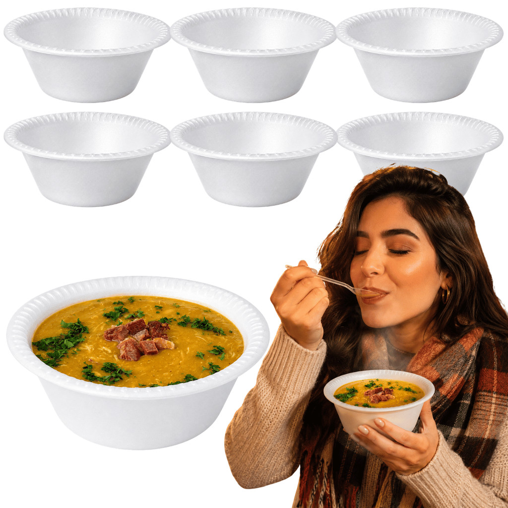 90 Potes de Isopor 300ml Cumbuca Sopas Caldos Açaí Térmico